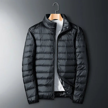 UETEEY Men’s Ultra-Light White Duck Down Jacket – Waterproof Casual Outdoor Padded Coat, Autumn Winter Lightweight