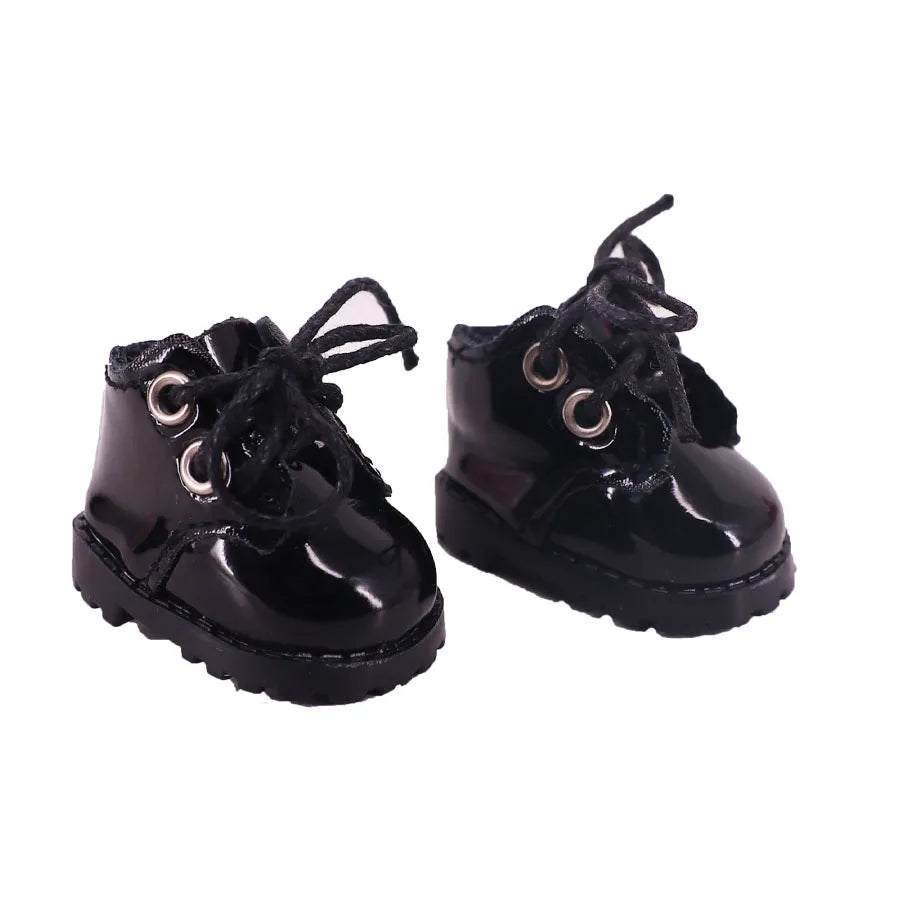 3.8cm Doll Canvas & Leather Shoes for 17cm Labubu Dolls – Cute Doll Clothes Accessories & Gift for Girls