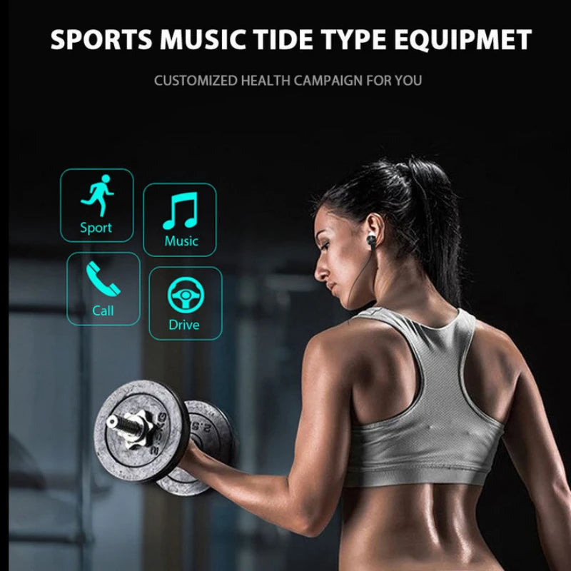 XT11 Wireless Sports Earphones – In-Ear Waterproof Neckband Bluetooth Headset with Mic