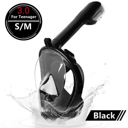 Full Face Scuba Diving Mask - Anti-Fog Waterproof Snorkeling Mask for Adults & Kids