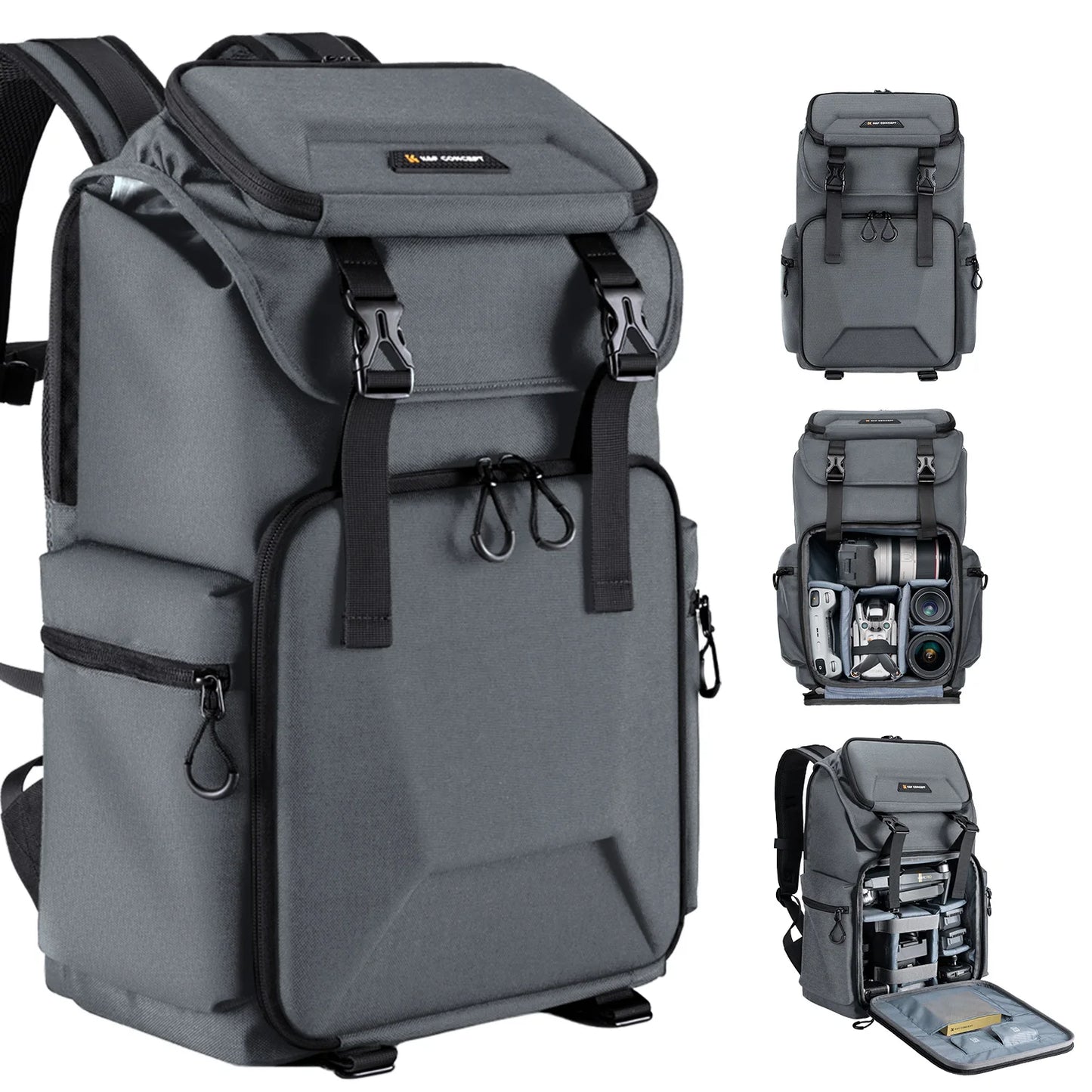 K&F CONCEPT 25L Camera Backpack – DSLR/SLR & Mirrorless Camera Bag with 15.6” Laptop Compartment for Canon, Nikon & Sony Cameras