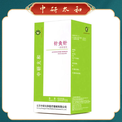 Zhongyan Taihe 500 Acupuncture Needles — Disposable Sterile Needles with Tube for Beauty & Massage