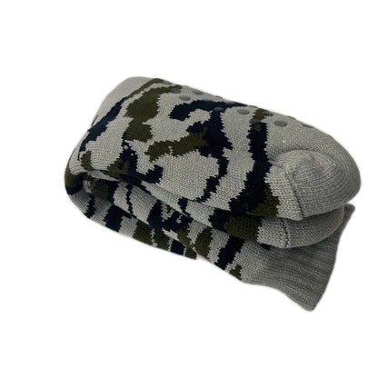 Men’s Winter Thermal Socks – Warm Leopard Print Short Plush Velvet Non-Slip Fuzzy Floor Socks, Camouflage Gift 2023
