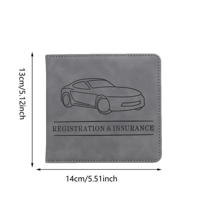 Car Registration & Insurance Holder – Leather Driving License Cover, Auto Documents Storage Bag & Credit Card Holder