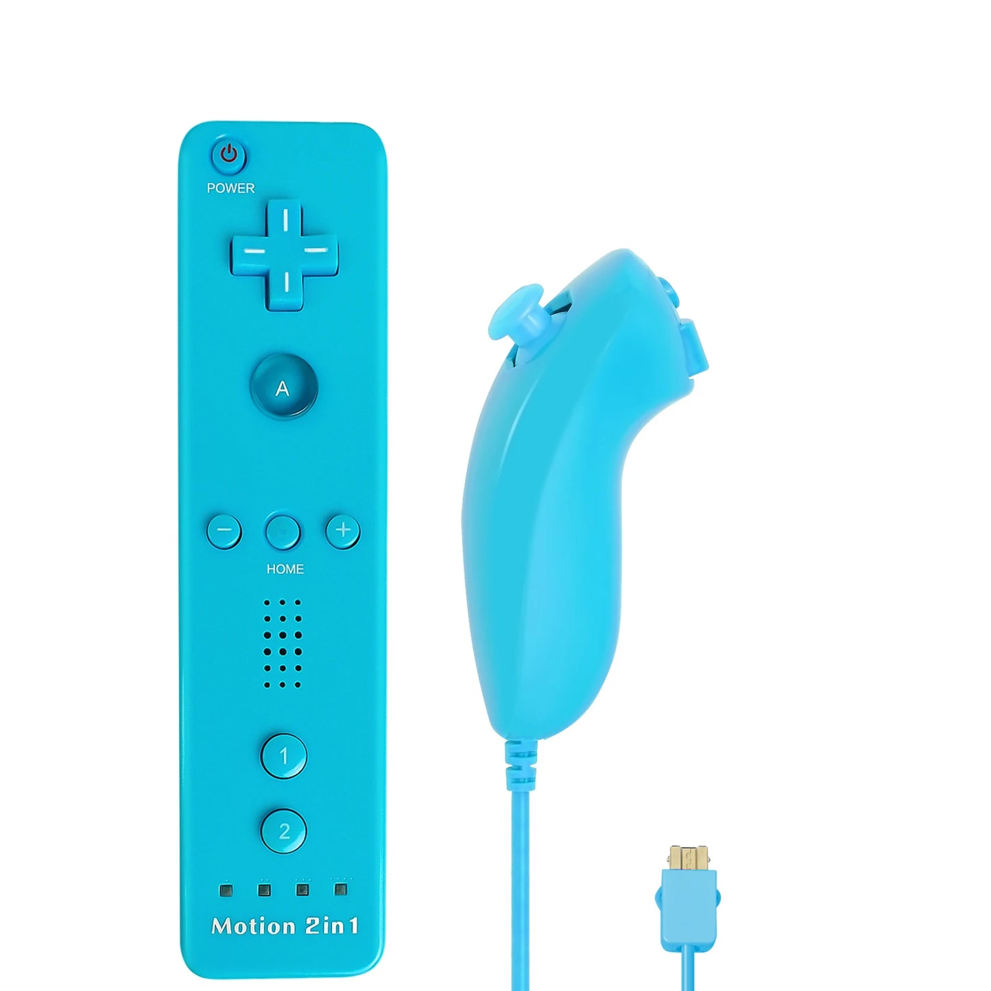 2-in-1 Nintendo Wii Controller Set — Wireless Motion Plus Gamepad with Silicone Case