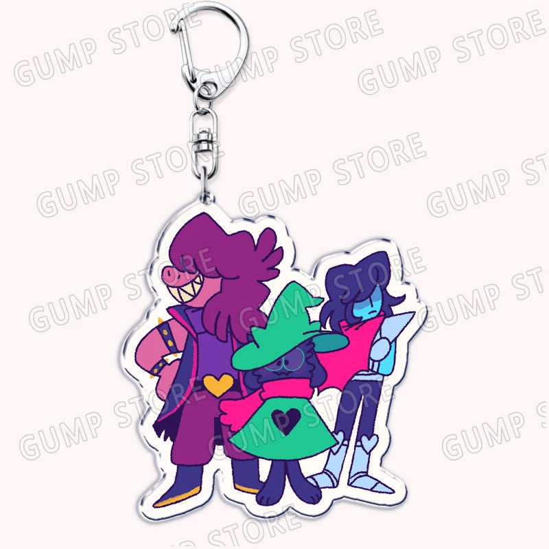 Deltarune & Undertale Keychains – Ralsei, Kris, Susie & Spamton Fan Gaming Accessories