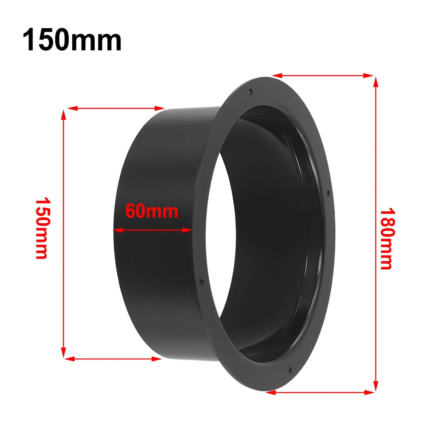 ABS Round Vent Pipe Connector – Wall Flange Duct Adapter for Ventilation Systems (100/125/150mm)
