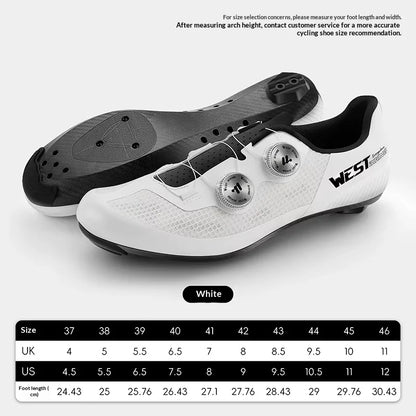 WEST BIKING Road Cycling Shoes - Breathable Mesh Clipless Bicycle Shoes with Dual Knob Buckle Closure