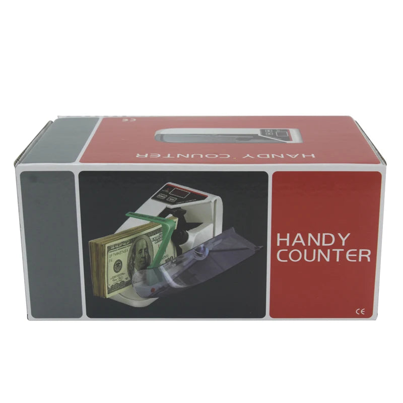 V30 LED Display Mini Bill Counter – Portable Battery/Plug Money Machine for Cash & Banknote Currency Counting
