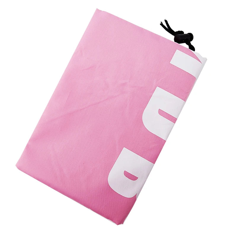 Nylon Foldable Laundry Bag - Travel-Friendly, Machine-Washable Clothes Organizer with Drawstring, Bathroom Storage Accessory