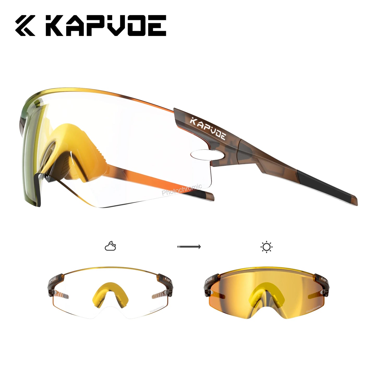 Kapvoe Cycling Sports Sunglasses – UV Protection Bike Glasses for Road & Mountain Riding (Men & Women, 2026 Model)