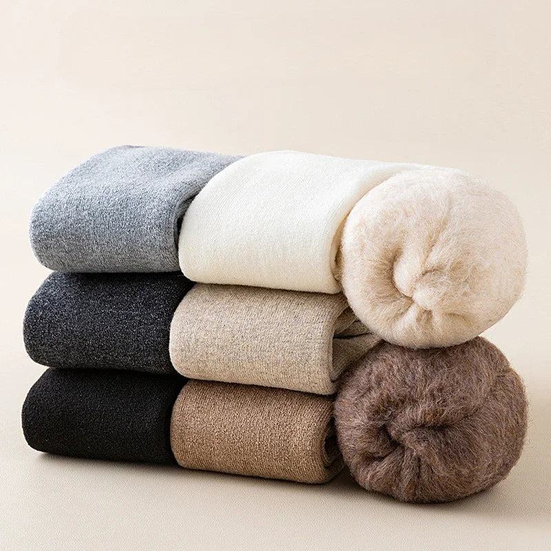 Women's Thick Knee-High Socks – Soft Fluffy Thermal Long Socks, Cozy Winter Legwear for Cold Weather