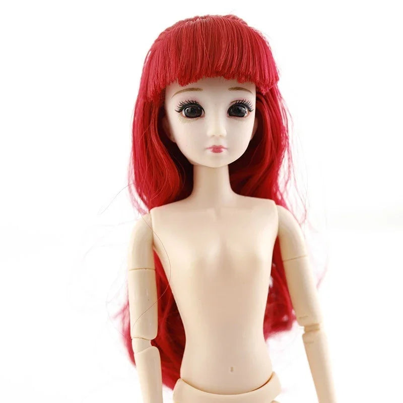 30cm Fashion Princess Babi Doll – 3D Eyes, 20-Joint DIY Plastic Doll for Girls, BJD Model