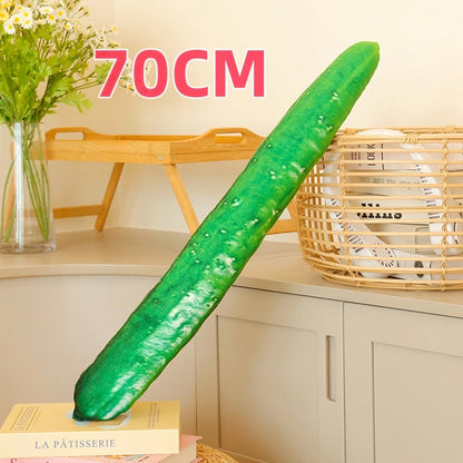 Giant Green Pickled Cucumber Plush Toy – Soft Stuffed Doll, Funny Long Pillow for Sleep, Home Decor & Birthday Gift