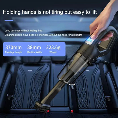 Wireless Handheld Vacuum Cleaner – Powerful Suction, Quick-Charge Rechargeable Cleaner for Car, Home & Pet Hair