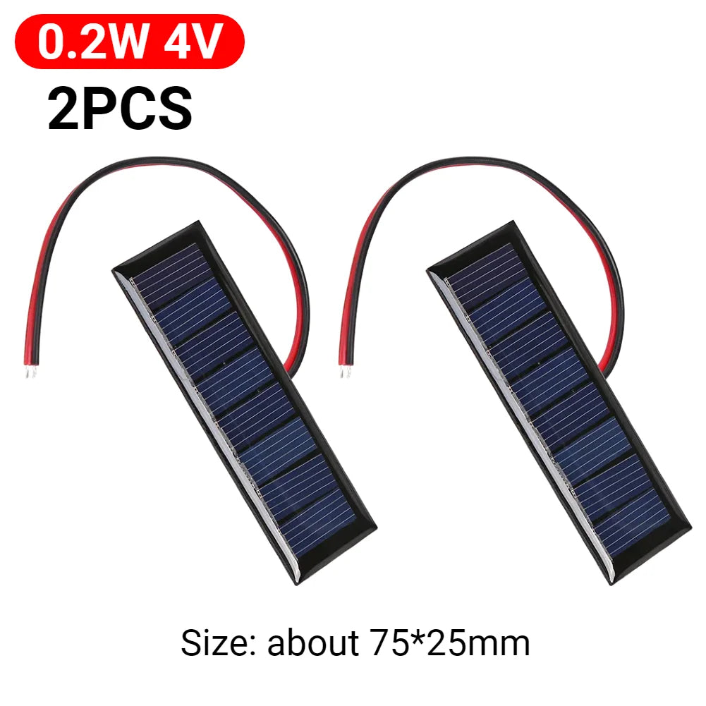 5W Mini Solar Panel 3V-12V - Polysilicon Solar Cell Module for Battery Charging, DIY Projects & Outdoor Devices