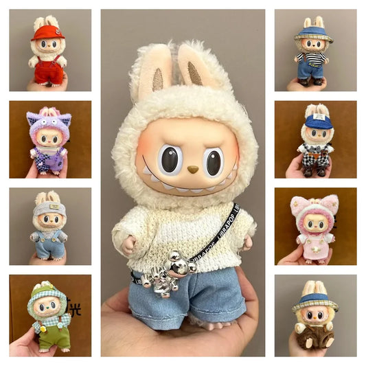 15-17CM Labubu Doll Clothes – Mini Plush Cotton Outfits for I, II, III Dolls, Party & Gift Accessories