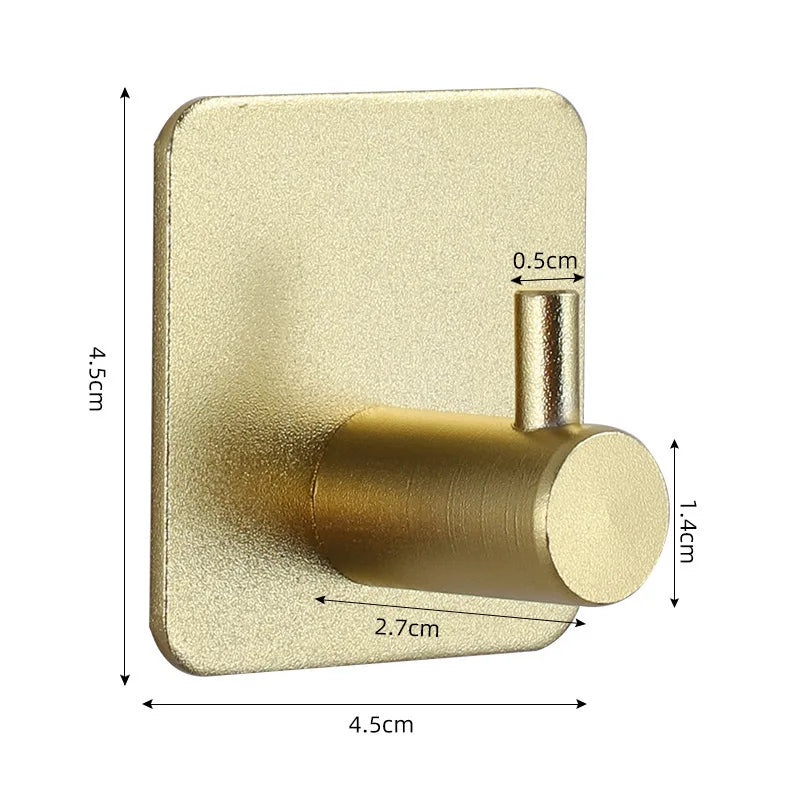 Self-Adhesive Wall Hooks – Multi-Purpose Towel, Coat, Robe, Key, and Bag Hangers for Bathroom, Kitchen, and Home Organization