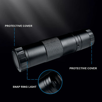 1080P 4K Industrial Microscope – 150X C-Mount Lens with 48MP/13MP Digital Camera, HDMI/USB-C/VGA for PCB Soldering & DIY