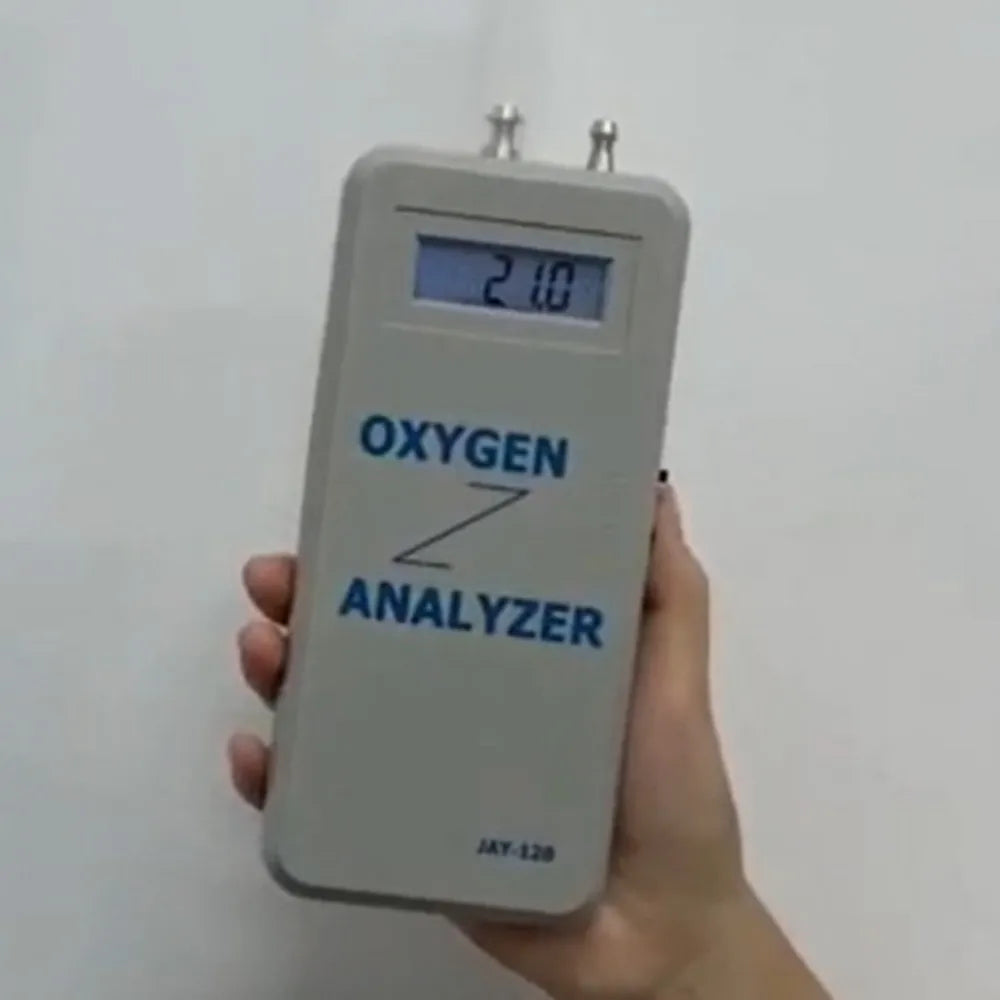 Smart Battery Oxygen Analyzer - Portable LCD Oxygen Purity & Flow Meter for Oxygen Concentrators