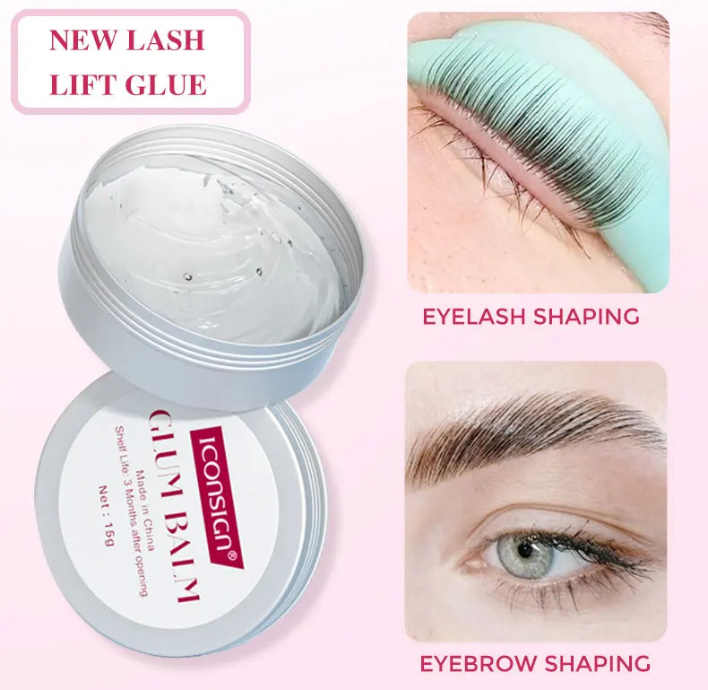 ICONSIGN Lash Glue Balm – Fast Fixing Eyelash & Brow Lifting, Waterproof Wax Beauty Makeup Tool