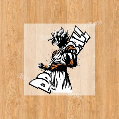 Dragon Ball Goku Heat Transfer Sticker – DIY Anime Iron-On Patch for T-Shirts & Sweatshirts