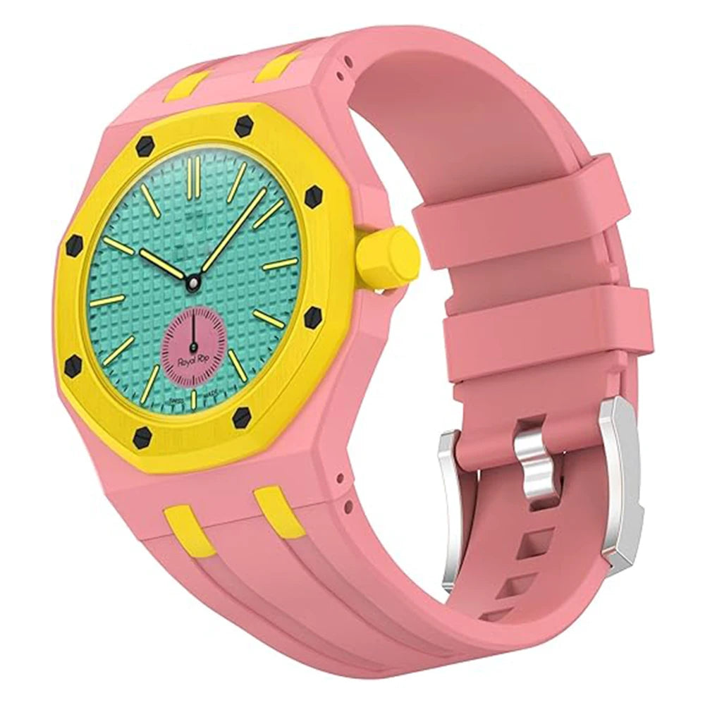 PC Watch Case & Silicone Strap - Wristwatch Modification Accessories for Swatch & AP Royal Oak Style Watches