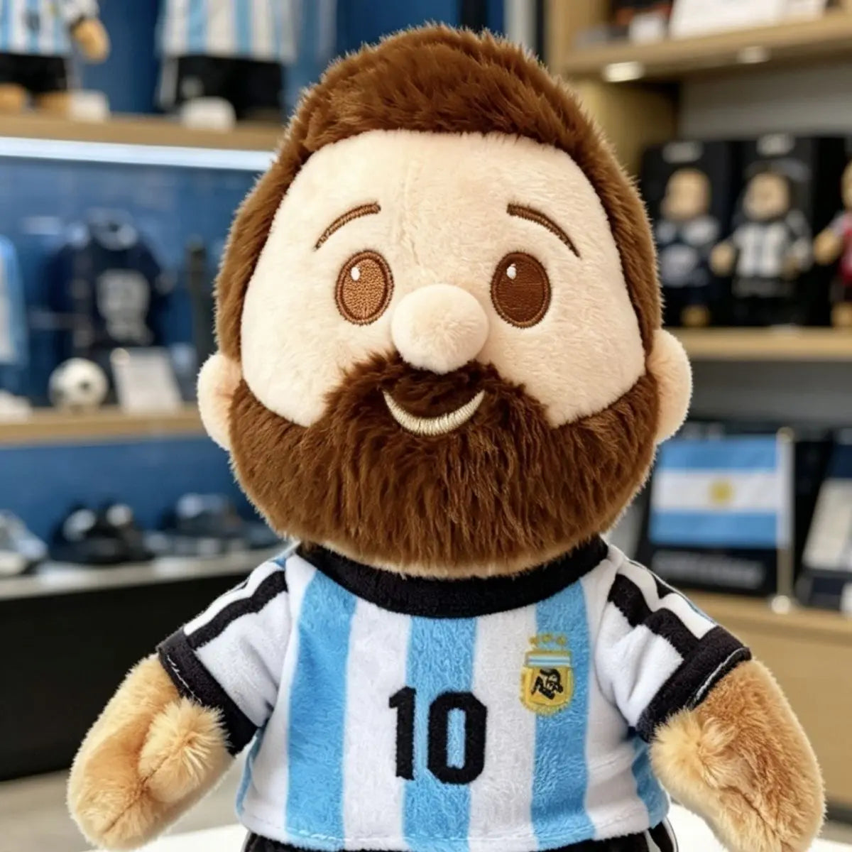 Messi Argentina Plush Figure - 15cm Football Star Pendant Fan Collectible