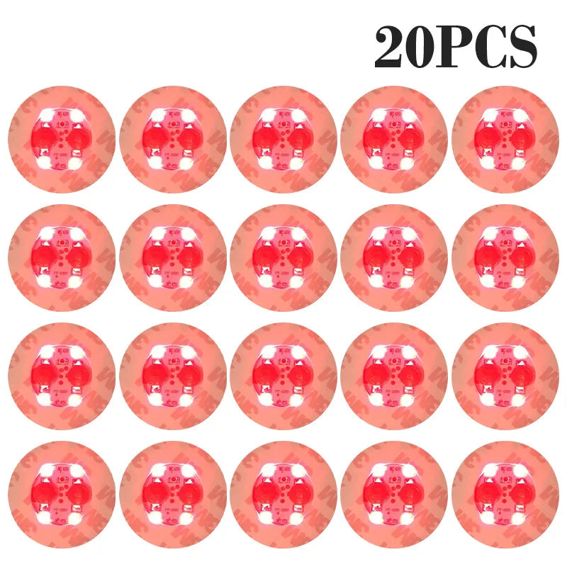 100-Pack LED Tableware Mats & Luminous Cup Stickers — Colorful Flashing Bottle Coasters for Bar, Stall, and Party Lighting