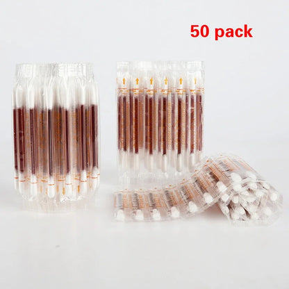 50-Piece Disposable Iodine Cotton Swabs - Individually Packaged First Aid Antiseptic Sticks for Travel, Hiking, and Emergency Kits