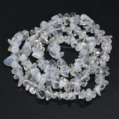 16 Inch Natural Stone Chip Beads - 5-8mm Irregular Crystal Agate Gravel Beads for DIY Bracelets & Jewelry Making