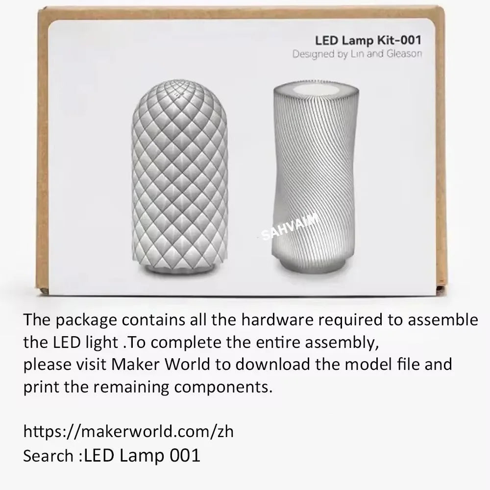 Bambu Lab 3D Printing DIY Creative Model – Wireless Mouse, Aviation Engine, LED Light Kit 001 for 3D Printer