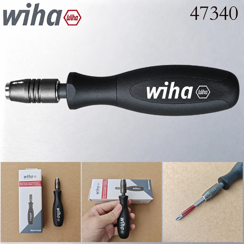 Wiha 47340 CentroFix Screwdriver Handle - 1/4-Inch Hex Quick-Change Bit Holder