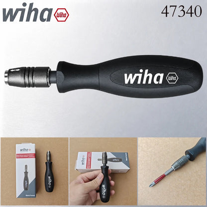 Wiha 47340 CentroFix Screwdriver Handle - 1/4-Inch Hex Quick-Change Bit Holder