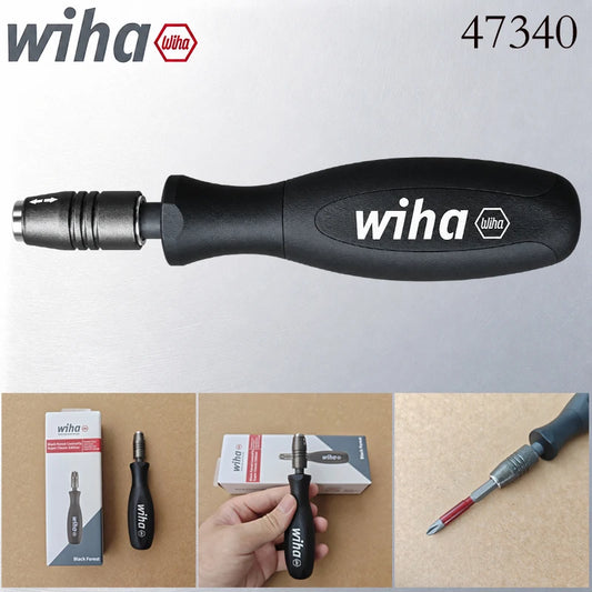 Wiha 47340 CentroFix Screwdriver Handle - 1/4-Inch Hex Quick-Change Bit Holder