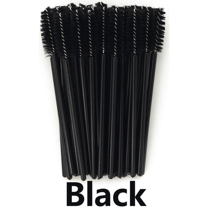 ANNAFRIS 50pcs Disposable Eyelash & Eyebrow Brushes — Soft Crystal Lash Extension Mascara Wands Makeup Tools