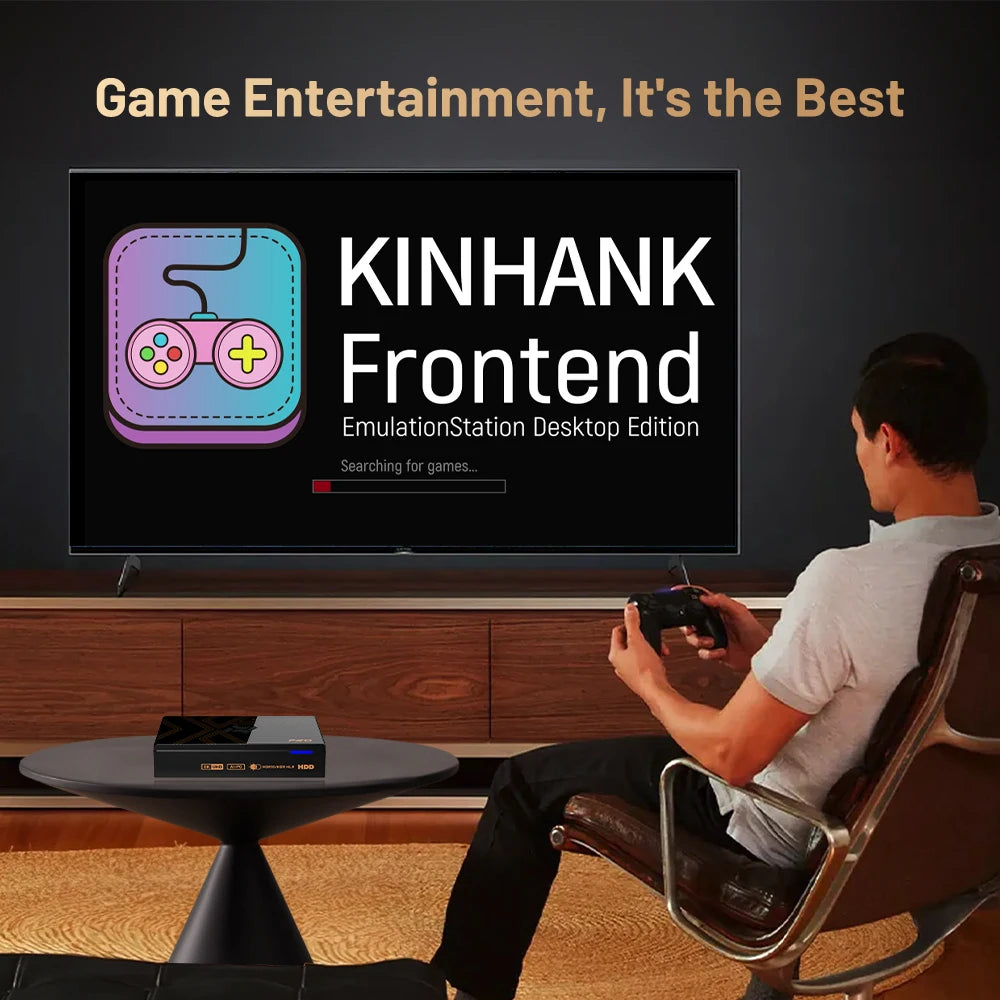 KINHANK Super Console X5 PRO Retro Game Console – Plug & Play with 10,000+ Built-in Games, 320G/4TB Support for PS2, Wii, N64, MAME & More