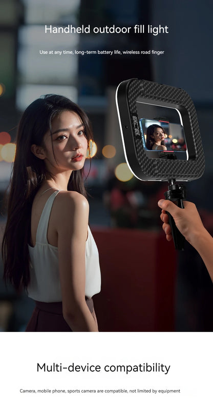 New Handheld Ring LED Light – Rechargeable Portable Fill Light for Mobile Phone, Live Broadcast, Photography, and Selfies