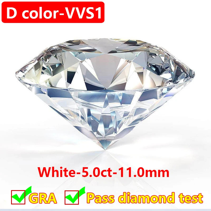 Lab-Grown Moissanite Loose Stone D Color - Premium 0.1ct–30ct Loose Gemstone for Jewelry Making