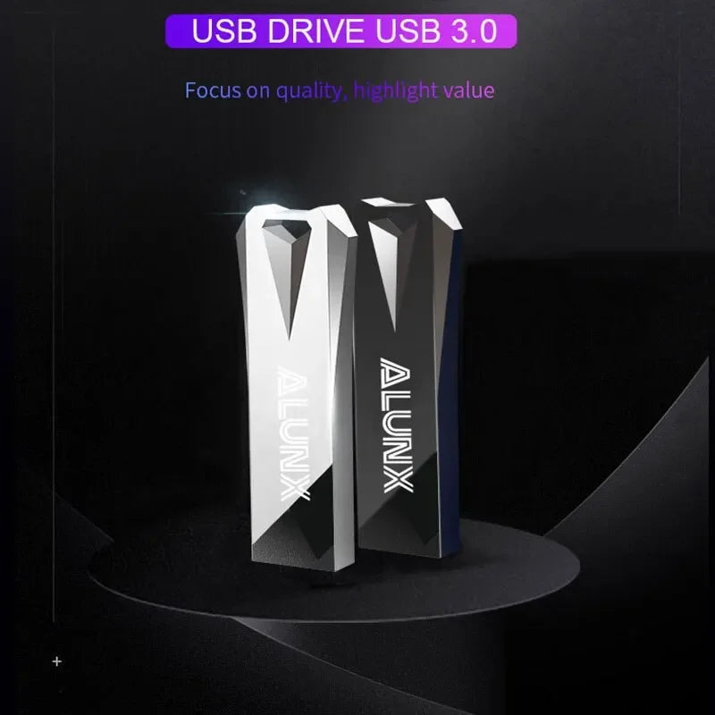 ALUNX USB 3.0 Flash Drive – 4GB/8GB/16GB/32GB/64GB/128GB Metal USB Pendrive Memory Stick