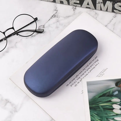 PU Pearlescent Glasses Case - Hard Protective Eyewear Box for Men & Women Myopia, Reading Glasses & Sunglasses