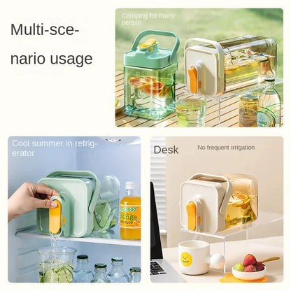 3.5L Refrigerator Water Kettle – Large Iced Beverage Dispenser with Faucet for Fruit Tea & Cold Drinks