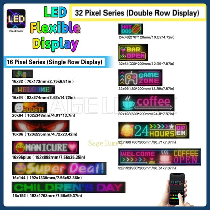Double Row Programmable LED Matrix Display - App-Controlled Scrolling Text, Evil Eye Animation Sign for Cars, Trucks, and Parties