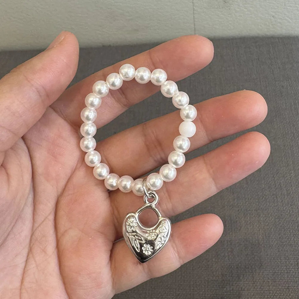 Labubu 4.0 Monsters Pin — Pearl Love Necklace Pendant for Mini Labubu Doll Accessories