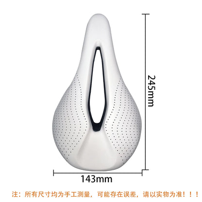 Road Bicycle Saddle - Hollow Gel 3D Printed Comfortable Cushion Seat for Cycling Sports & Road Bikes
