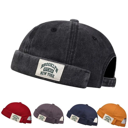 Brooklyn New York Beanie Hat - Adjustable Cotton Fashion Street Cap for Men and Women, Unisex Autumn Melon Hat