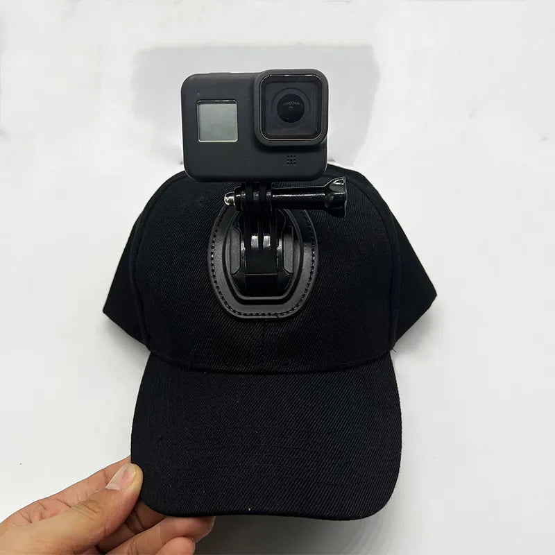 GoPro Baseball Cap Base Mount with J-Hook – Compatible with GoPro Hero 10-13, DJI Action 3-4 & Insta360 X3-X4 Accessories