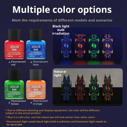 Stedi MP-20~27 Fluorescent Panel Liner Paint – 40g Water-Based Ink for Gundam GK Model Coloring & DIY Hobby Tools