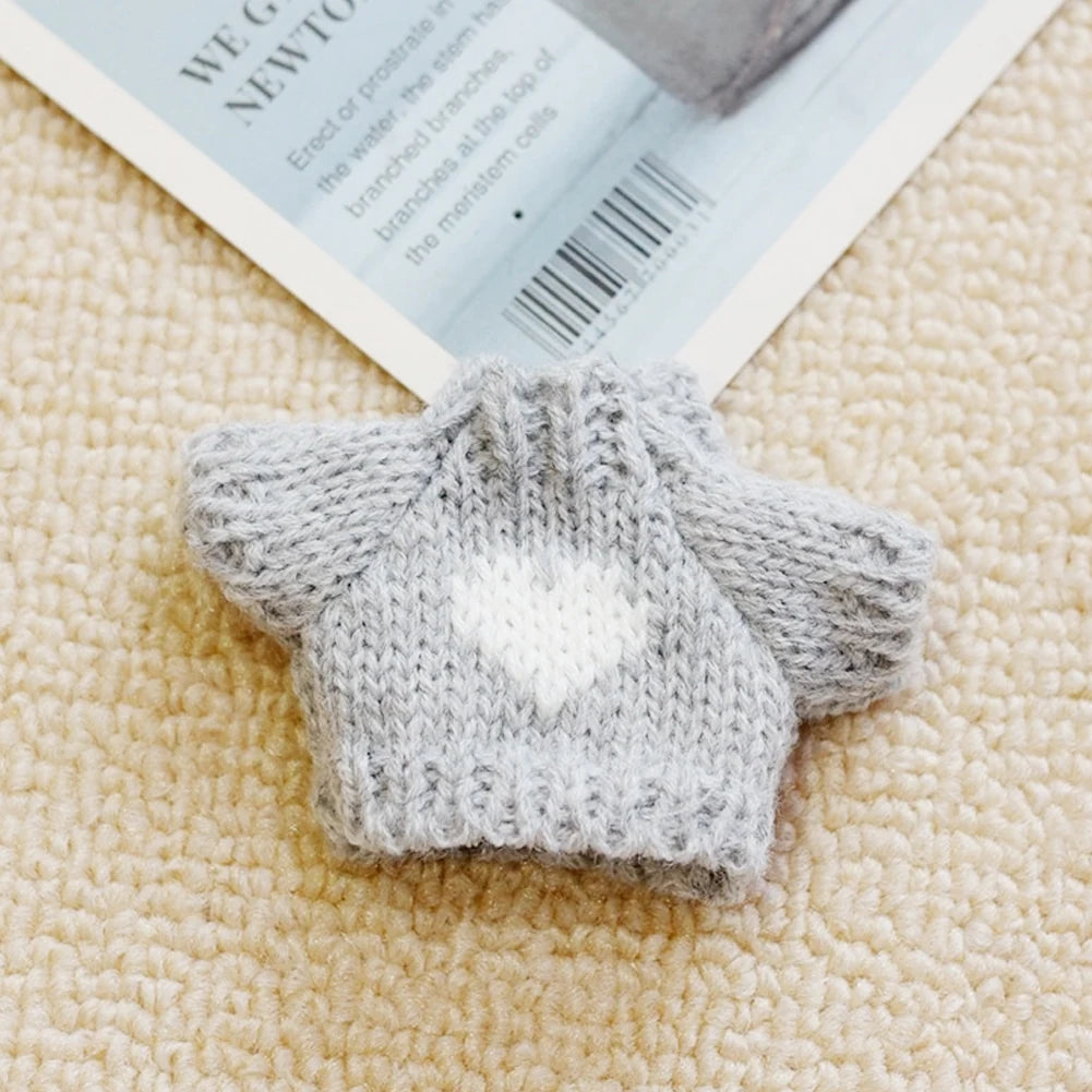 Labubu Striped Sweater Outfit - Matching Hat Pendant, Customizable Doll Accessories