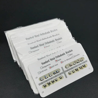 10 Packs Dental Orthodontic Metal Braces – Mini Roth/MBT/Edgewise 022 Slot Brackets for Dentist Treatment
